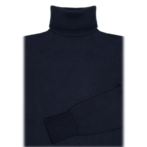 Avvenice - Finis - Man Loro Piana Extrafine Cashmere Turtleneck Sweater - Blue - Knitwear - Luxury Exclusive Collection - Avvenice
