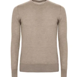 Avvenice - Finis - Man Loro Piana Extrafine Cashmere Crew Neck Sweater - Tundra - Knitwear - Luxury Exclusive Collection - Avvenice