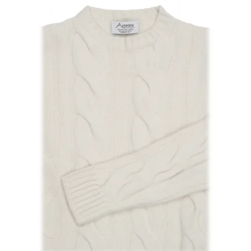 Avvenice - Heaven - Man Loro Piana Cashmere Sweater - White - Knitwear - Luxury Exclusive Collection - Avvenice