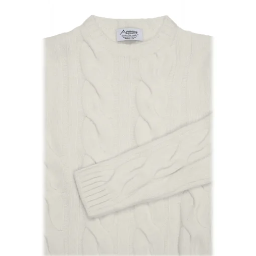 Avvenice - Heaven - Woman Loro Piana Cashmere Sweater - White - Knitwear - Luxury Exclusive Collection - Avvenice
