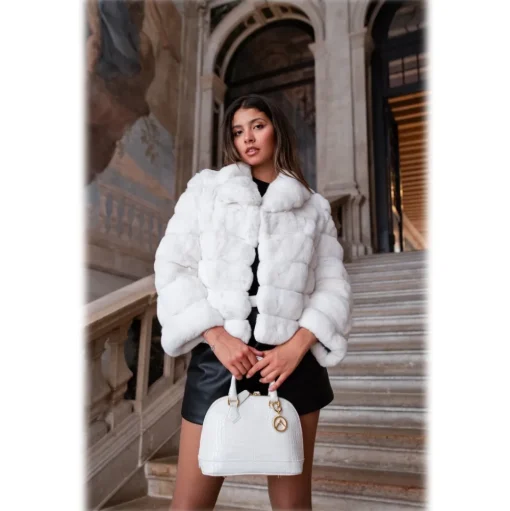 Avvenice - Imperium - Crocodile Bag - Pearly White - Handmade in Italy - Exclusive Luxury Collection - Avvenice