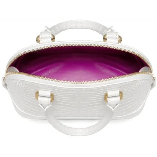 Avvenice - Imperium - Crocodile Bag - Pearly White - Handmade in Italy - Exclusive Luxury Collection - Avvenice