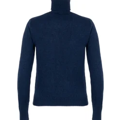Avvenice - Theria - Woman Loro Piana Cashmere Turtleneck Sweater - Blue - Knitwear - Luxury Exclusive Collection - Avvenice