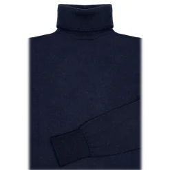 Avvenice - Theria - Woman Loro Piana Cashmere Turtleneck Sweater - Blue - Knitwear - Luxury Exclusive Collection - Avvenice