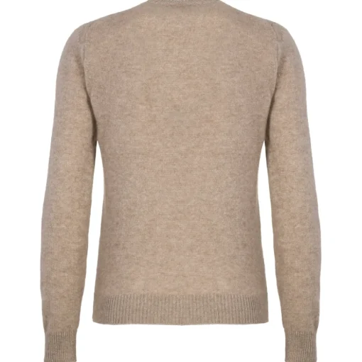 Avvenice - Theria - Woman Loro Piana Cashmere Crew Neck Sweater - Tundra - Knitwear - Luxury Exclusive Collection - Avvenice