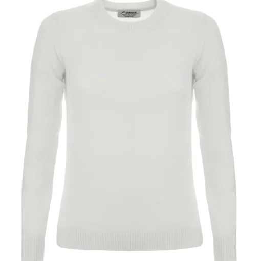 Avvenice - Theria - Woman Loro Piana Cashmere Crew Neck Sweater - White - Knitwear - Luxury Exclusive Collection - Avvenice