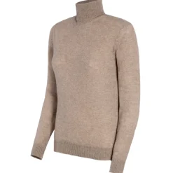 Avvenice - Theria - Woman Loro Piana Cashmere Turtleneck Sweater - Tundra - Knitwear - Luxury Exclusive Collection - Avvenice