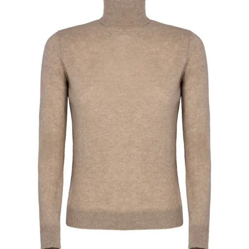 Avvenice - Theria - Woman Loro Piana Cashmere Turtleneck Sweater - Tundra - Knitwear - Luxury Exclusive Collection - Avvenice