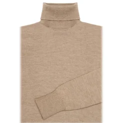 Avvenice - Theria - Woman Loro Piana Cashmere Turtleneck Sweater - Tundra - Knitwear - Luxury Exclusive Collection - Avvenice