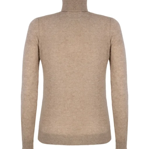 Avvenice - Theria - Woman Loro Piana Cashmere Turtleneck Sweater - Tundra - Knitwear - Luxury Exclusive Collection - Avvenice