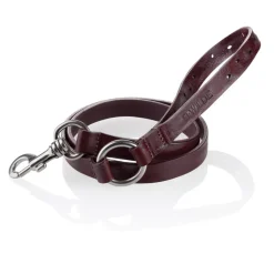 B Wilde Collection - Domino Leash - Bordeaux - Domino Collection - Leather Leash - High Quality Luxury - Avvenice