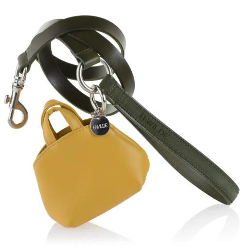 B Wilde Collection - Mini Dog Bag Dispenser - Dark Chocolate - Wilde Collection - Leather Dispenser - High Quality Luxury - Avvenice