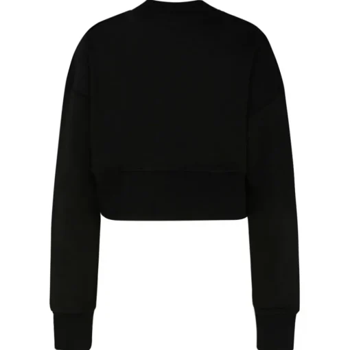 Balmain - Cotton Logo Print Cropped Sweatshirt - Black - Balmain Exclusive Luxury Collection - Avvenice