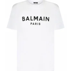 Balmain - Cotton Logo Print T-Shirt - White - Balmain Exclusive Luxury Collection - Avvenice