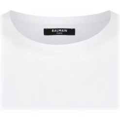 Balmain - Cotton Logo Print T-Shirt - White - Balmain Exclusive Luxury Collection - Avvenice
