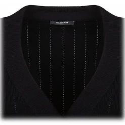 Balmain - Cropped Cardigan - Black - Balmain Exclusive Luxury Collection - Avvenice