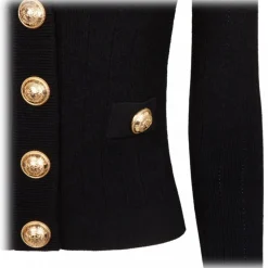 Balmain - Cropped Cardigan - Black - Balmain Exclusive Luxury Collection - Avvenice