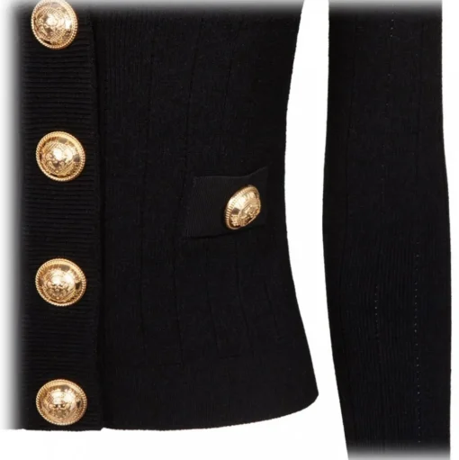 Balmain - Cropped Cardigan - Black - Balmain Exclusive Luxury Collection - Avvenice