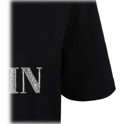 Balmain - Crystal Logo T-Shirt - Black - Balmain Exclusive Luxury Collection - Avvenice