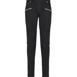 Balmain - Denim Biker Pants - Black - Balmain Exclusive Luxury Collection - Avvenice