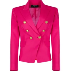 Balmain - Double Breasted Jacket - Fuchsia - Balmain Exclusive Luxury Collection - Avvenice