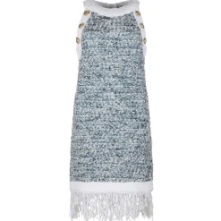 Balmain - Dress - Blue White - Balmain Exclusive Luxury Collection - Avvenice