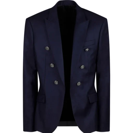 Balmain - Embossed Buttons Blazer - Blue - Balmain Exclusive Luxury Collection - Avvenice