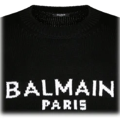 Balmain - Knitted Construction Jumper - Black - Balmain Exclusive Luxury Collection - Avvenice