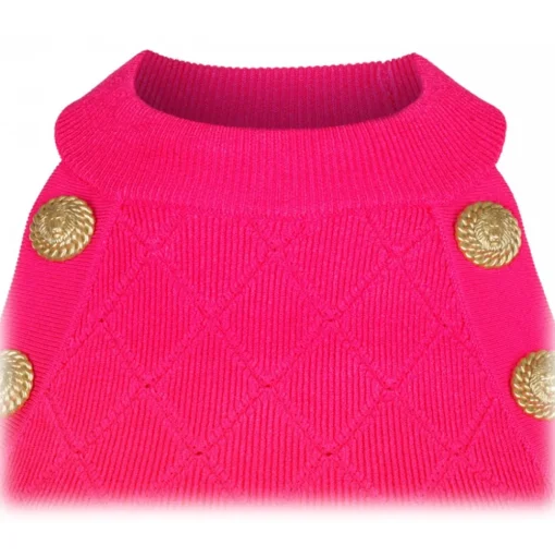 Balmain - Knitted Vest - Fuchsia - Balmain Exclusive Luxury Collection - Avvenice