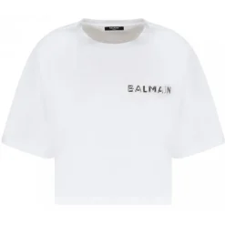 Balmain - Logo Print T-Shirt - White - Balmain Exclusive Luxury Collection - Avvenice
