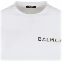 Balmain - Logo Print T-Shirt - White - Balmain Exclusive Luxury Collection - Avvenice