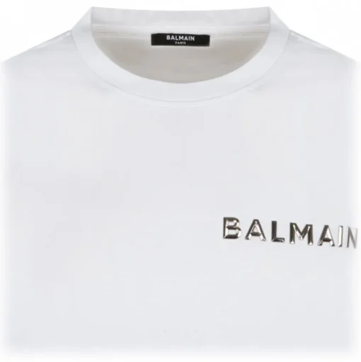 Balmain - Logo Print T-Shirt - White - Balmain Exclusive Luxury Collection - Avvenice