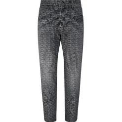 Balmain - Monogram Jacquard Jeans - Black White - Balmain Exclusive Luxury Collection - Avvenice
