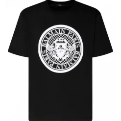Balmain - Organic Cotton Logo Print T-Shirt - Black - Balmain Exclusive Luxury Collection - Avvenice