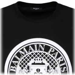 Balmain - Organic Cotton Logo Print T-Shirt - Black - Balmain Exclusive Luxury Collection - Avvenice