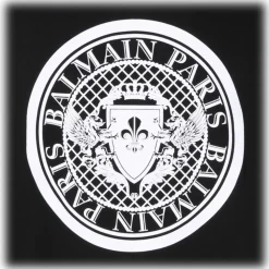 Balmain - Organic Cotton Logo Print T-Shirt - Black - Balmain Exclusive Luxury Collection - Avvenice