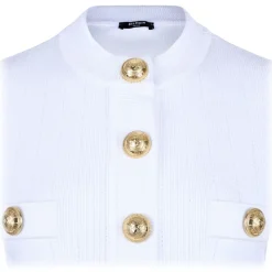 Balmain - Pointelle Knit Cardigan - White - Balmain Exclusive Luxury Collection - Avvenice