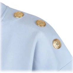 Balmain - Printed Sweatshirt - Light Blue - Balmain Exclusive Luxury Collection - Avvenice