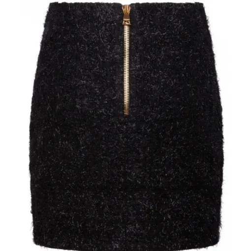 Balmain - Tweed Mini Skirt - Black - Balmain Exclusive Luxury Collection - Avvenice