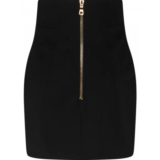 Balmain - Virgin Wool Mini Skirt - Black - Balmain Exclusive Luxury Collection - Avvenice