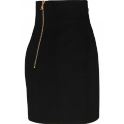 Balmain - Virgin Wool Mini Skirt - Black - Balmain Exclusive Luxury Collection - Avvenice