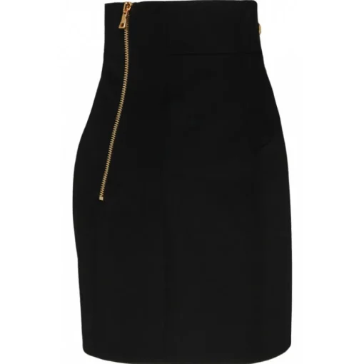 Balmain - Virgin Wool Mini Skirt - Black - Balmain Exclusive Luxury Collection - Avvenice