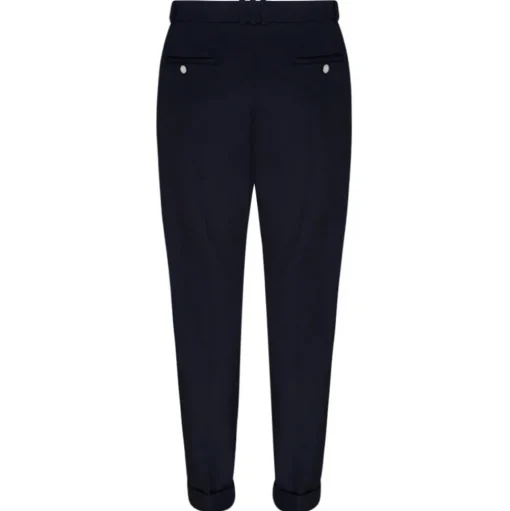 Balmain - Virgin Wool Tailored Trousers - Navy Blue - Balmain Exclusive Luxury Collection - Avvenice