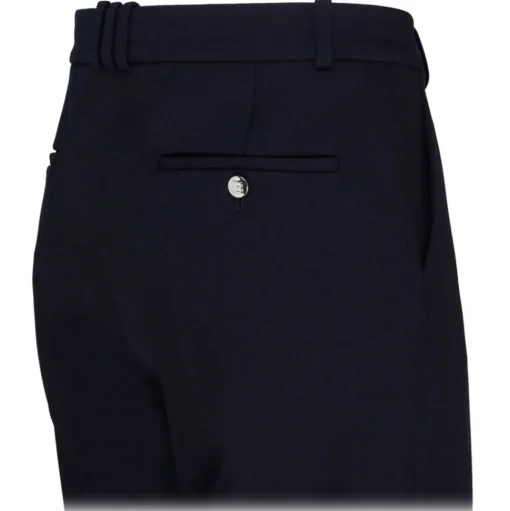 Balmain - Virgin Wool Tailored Trousers - Navy Blue - Balmain Exclusive Luxury Collection - Avvenice