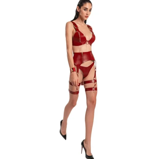 Belarex - Rome Suspender Belt - Dark Red - Suspender Belt - Lingerie - Luxury Exclusive Collection - Avvenice