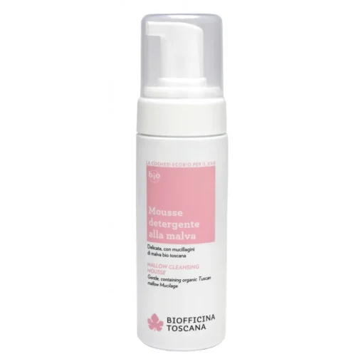 Biofficina Toscana - Mallow Cleansing Mousse - Facial Line - Organic Vegan Cosmetics - Avvenice