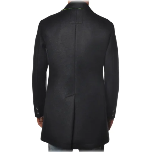 BoB Company - 3/4 Coat with Shirt Collar - Blue - Jacket - Made in Italy - Luxury Exclusive Collection - Avvenice
