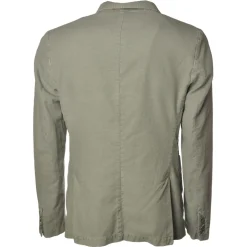 BoB Company - Single-Breasted Jacket in Delavè Fabric - Sage - Jacket - Made in Italy - Luxury Exclusive Collection - Avvenice