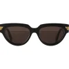 Bottega Veneta - Acetate Cat-Eye Sunglasses - Dark Havana Brown - Sunglasses - Bottega Veneta Eyewear - Avvenice
