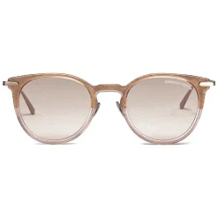 Bottega Veneta - Acetate Round Sunglasses - Brown Pink - Sunglasses - Bottega Veneta Eyewear - Avvenice